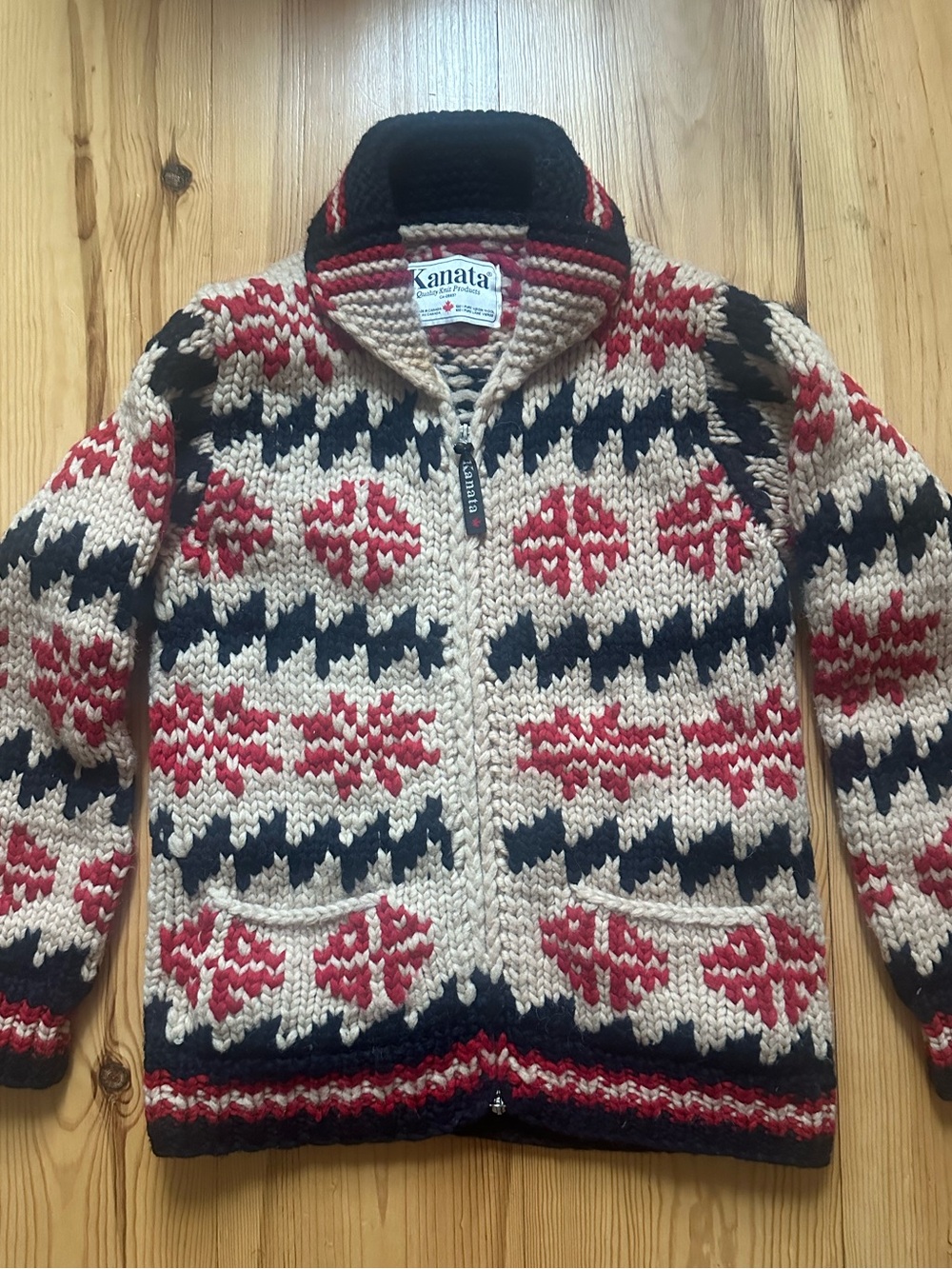 Vintage Kanata Canadian Wool Zip Cardigan S/M